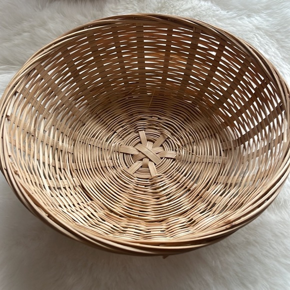 Boho Hippie Wicker Woven Basket Set - Vintage Wall Art Room Decor - Picture 5 of 8